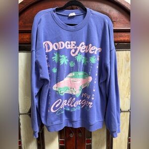 Purple Graphic Sweatshirt